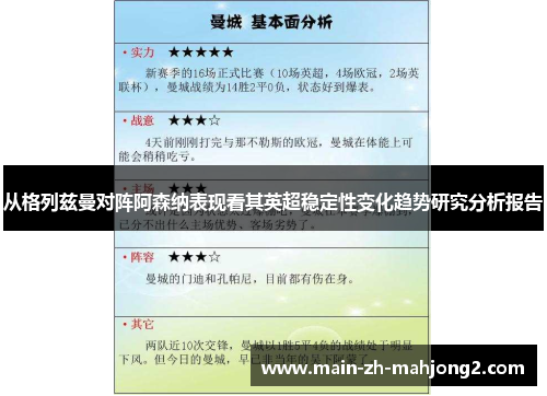从格列兹曼对阵阿森纳表现看其英超稳定性变化趋势研究分析报告 从格列兹曼对阵阿森纳表现看其英超稳定性变化趋势研究分析报告
